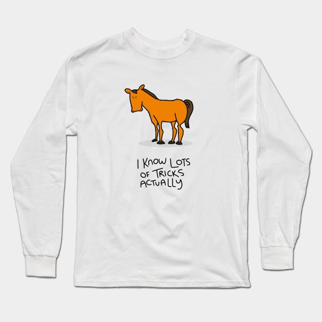 Grumpy Pony Long Sleeve T-Shirt by grumpyanimals